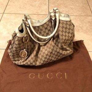 Gucci Large Canvas Sukey Tote